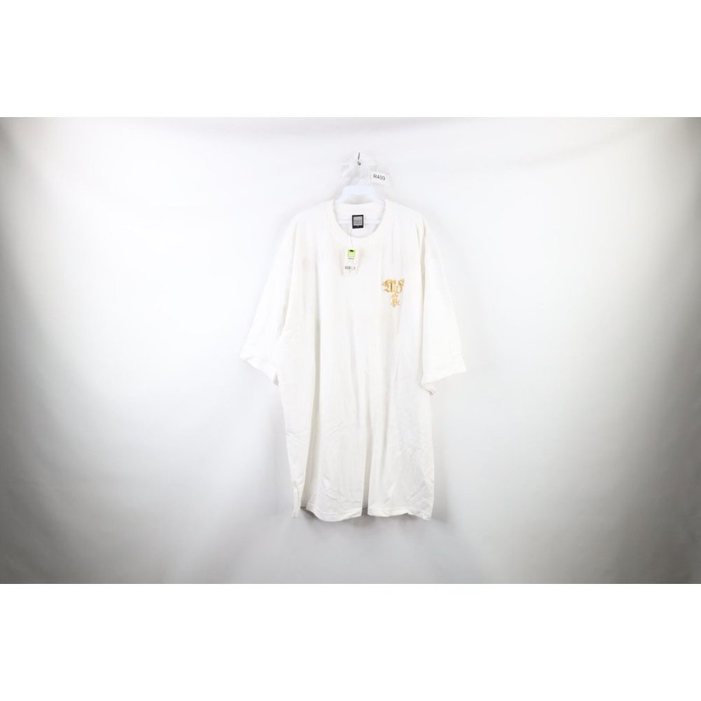 NOS Vtg 90s Marithe Francois Girbaud Mens 4XL Baggy Fit Old English T-Shirt